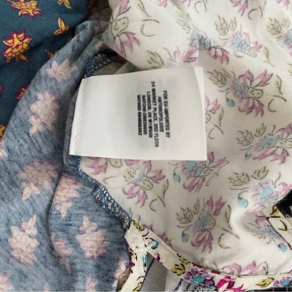 Anthropologie Blue and White Floral Blouse - Picture 12 of 12